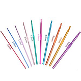 Набір Різнобарвних Алюмінієвих гачків для В'язання, Швейні Приладдя для В'язання, 100 шт., фото 5