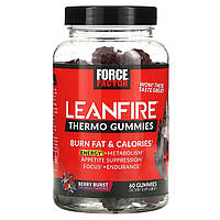 Force Factor, Leanfire Thermo, жувальні таблетки для спалювання жиру, смак ягід, 60 жувальних таблеток