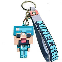 Фігурка-брелок Minecraft Стів у алмазній броні 5.5 см Різнобарвний (MINE5BR)