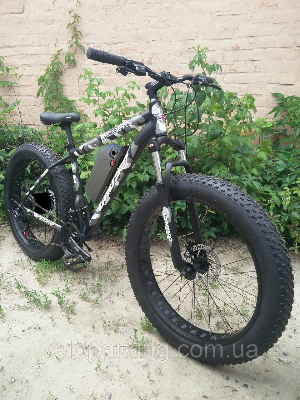 Електровелосипед 26/4.0 Cross 500 W 48 V/13AH, 20 А алюмінієвий з амортизатором електрофетбайк
