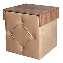 М'який пуф Аура з кришкою Модерн Бежевий