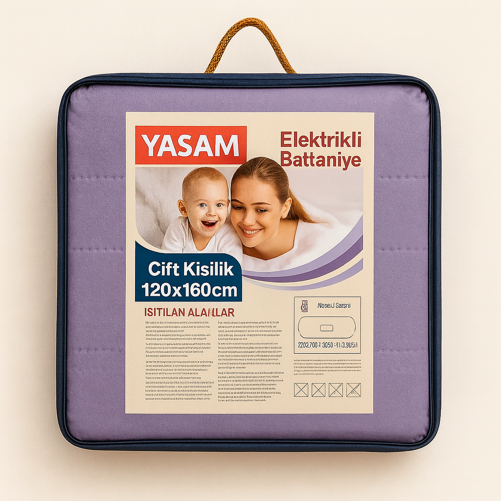 Електропростинь з підігрівом Туреччина YSM 120х160см Лаванда, фото 1
