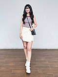 Жіноча спідниця-шорти UNIQLO з легкої джинсової тканини 1159843556 (Бежевий S), фото 3