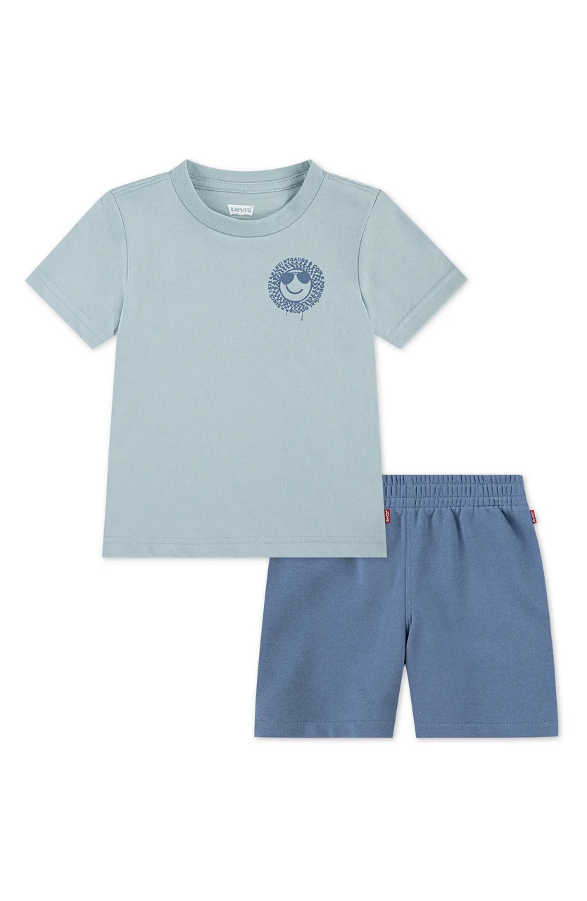Дитячий комплект Levi's футболка та шорти 1159843568 (Синій 116-122), фото 1