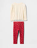 Дитяча піжама GAP лонгслів та штани 1159844408 (Червоний/Молочний 2), фото 2