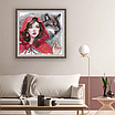Набір для вишивання за нанесеною на канву схемою “The Girl in Red and the Bad Wo”.AIDA 14CT printed , 36*36 см, фото 9