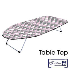 Дошка для прасування Casa Si Table Top 73x30 Білий/Рожевий Трикутник (CS95159P168) з антикорозійним покриттям та знімним чохлом