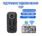Wi-Fi міні відеокамера MD37 Full HD 1080p з диктофоном, PIR датчиком руху, нічною зйомкою, фото 3