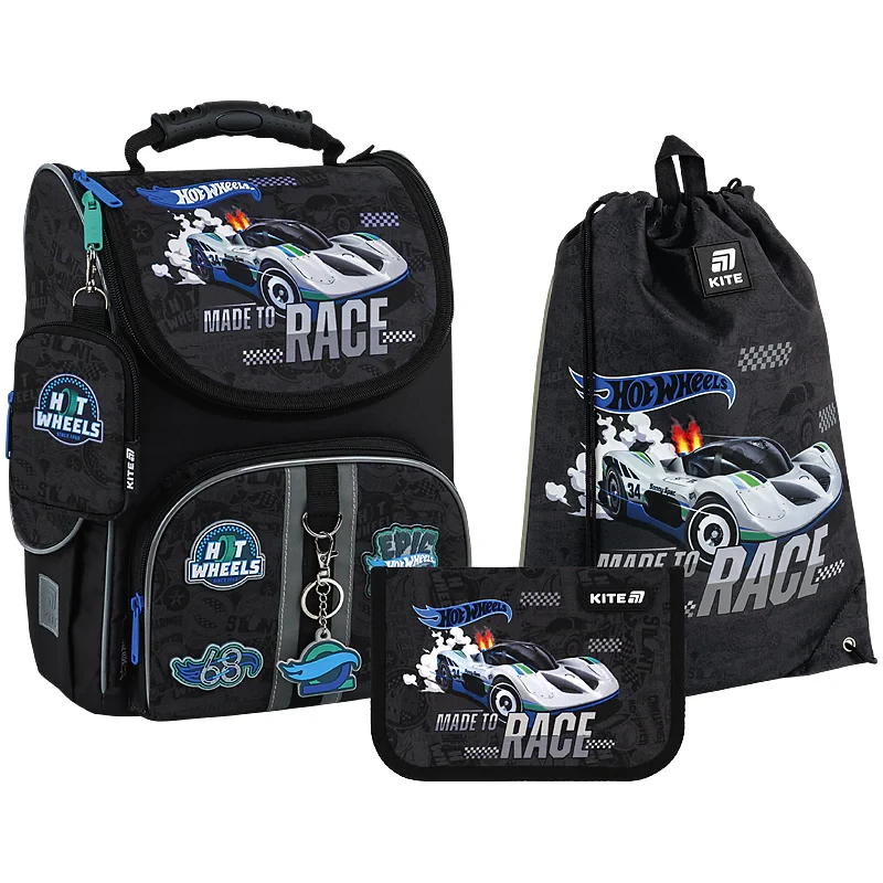 Шкільний набір Kite Education Hot Wheels SET_HW25-501S, фото 1
