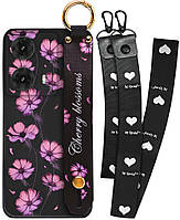 Чохол SHLab Motorola Moto G85 Cherry Blossoms + два ремінця з карабіном