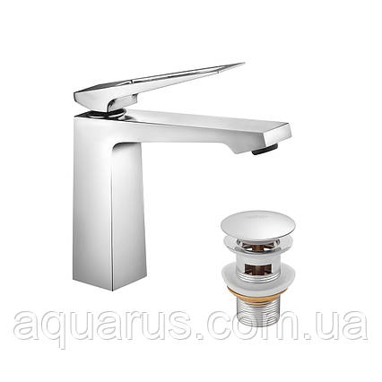 Змішувач для раковини Kroner KRP Ersel - C0110BV з донним клапаном, фото 1