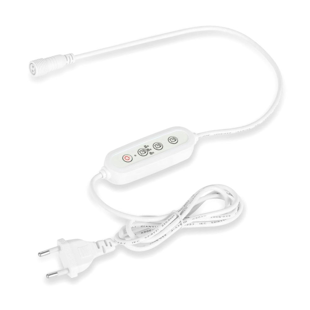 Таймер-вимикач Feron LD7003 з мережевим шнуром 1,5м IP40 230В 6-200Вт для фітосвітильника AL7003 білий, фото 1