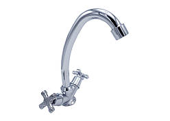 Змішувач для кухонної мийки MILLZ буксовий ручки-хрестики MZA A7-C102 хром 2/20