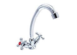 Змішувач для кухонної мийки MILLZ буксовий ручки-хрестики MZA B7-C005 хром 2/20