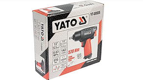 Гайковерт ударний пневматичний YATO: квадрат 1/2", F = 570 Nm YT-09505