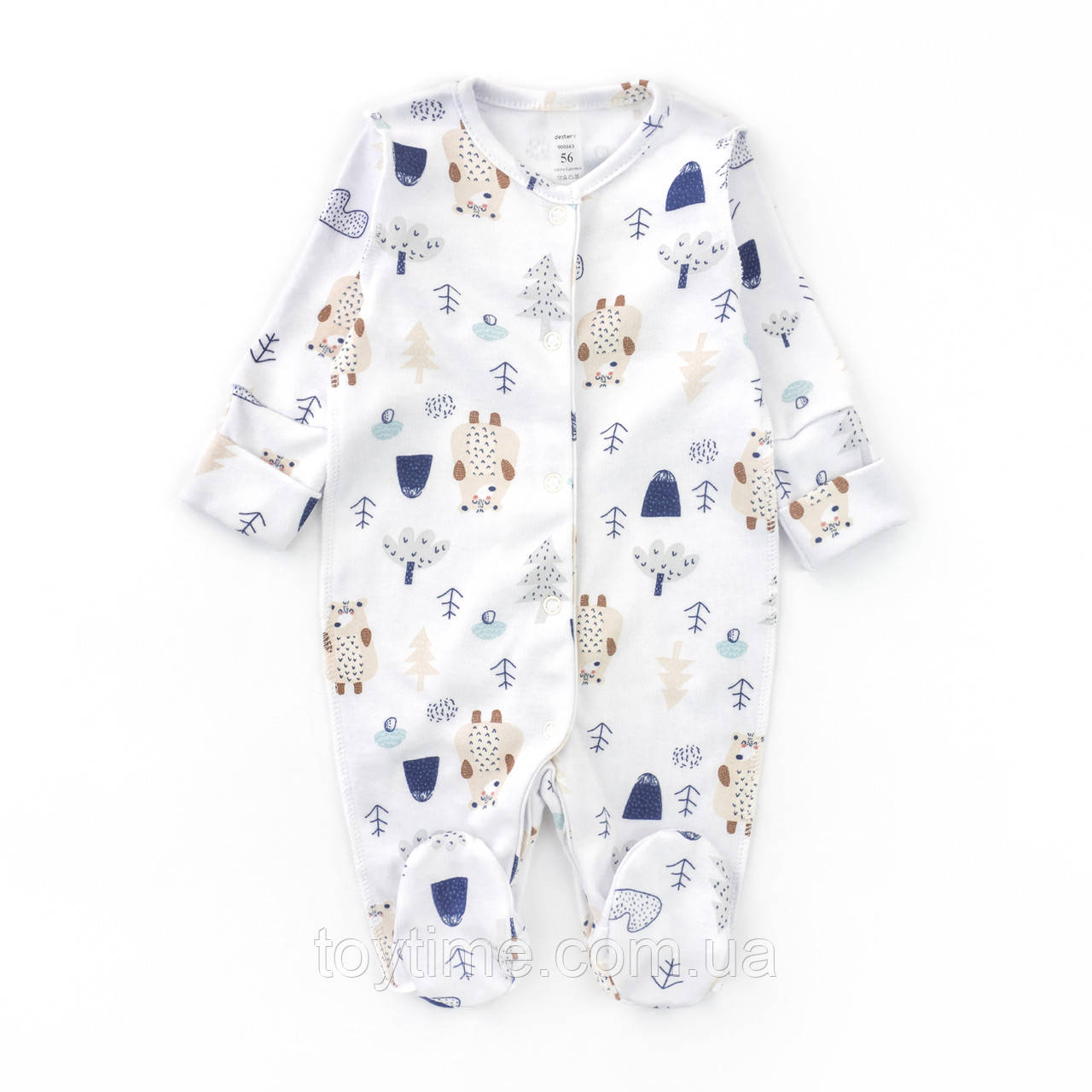 Чоловічок для немовлят із зовнішніми швами на кнопках Forest Bear, фото 1
