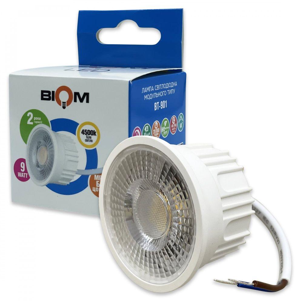 Свiтлодiодна лампа Biom BT-901 MR16 9W модуль 4500К лінза 60, фото 1
