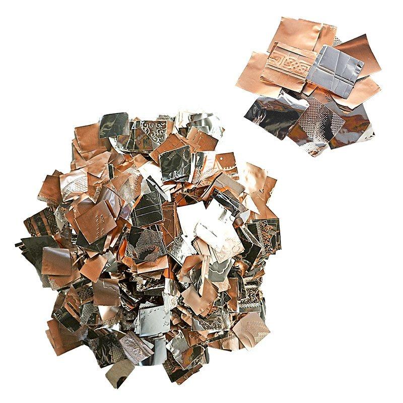 Метафан бронза-срібло квадратики (вторинка), 1кг., фото 1