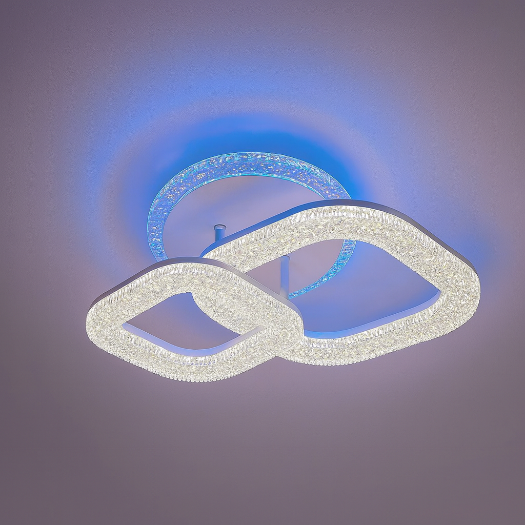 Люстра Led з підсвіткою F+Light 76W до 18 м² колір Білий FP-23516-2H-RGB, фото 1