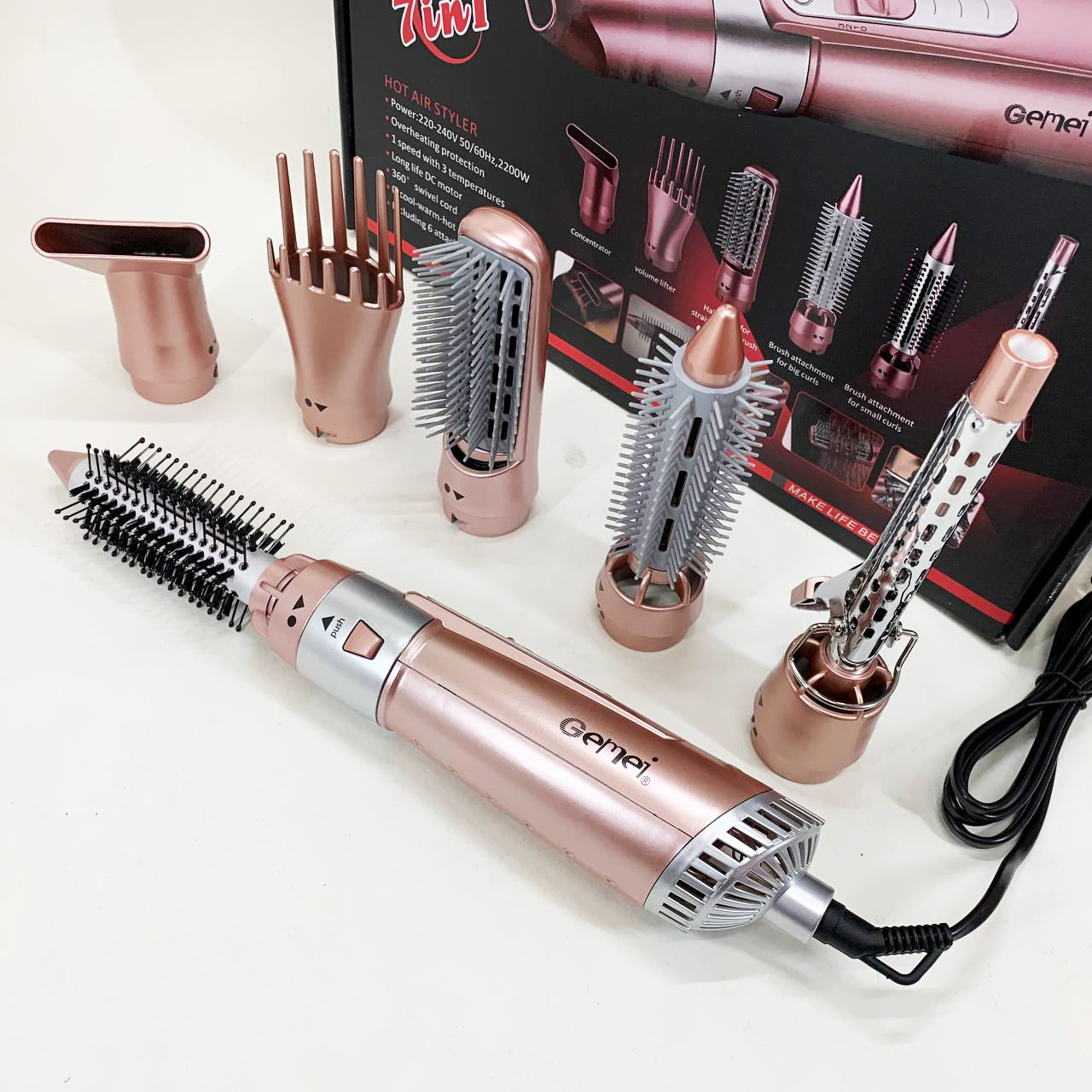 Стайлер для волосся професійний GEMEI, Фен для укладання волосся універсальний, Хороший потужний фен AW-75, фото 1