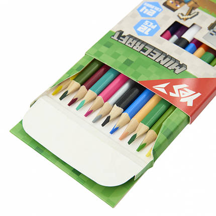 Набір двосторонніх кольорових олівців YES Minecraft 290763 24 кольори ID 5052036, фото 2