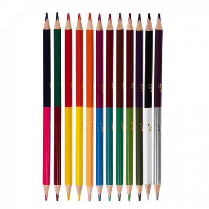 Набір двосторонніх кольорових олівців YES Minecraft 290763 24 кольори ID 5052036, фото 3