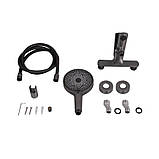 Змішувач для ванни Qtap Slavonice (з душовим гарнітуром) QTSLV259GMB48035 Gunmetal Black PVD, фото 7