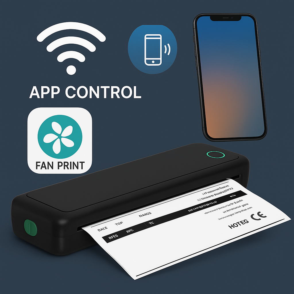 Бездротовий Портативний термопринтер A4 (M15), фото 1