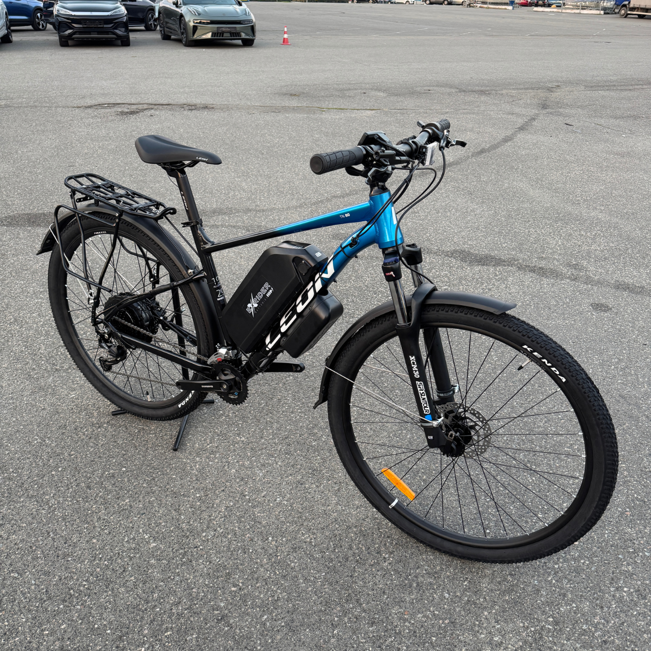 Велосипед з Е-комплектом з багажником 29" Leon TN 80 HDD 2025 48 В 1000Вт MXSUS 15 Ah/ до 45 км запас ходу+дисплей