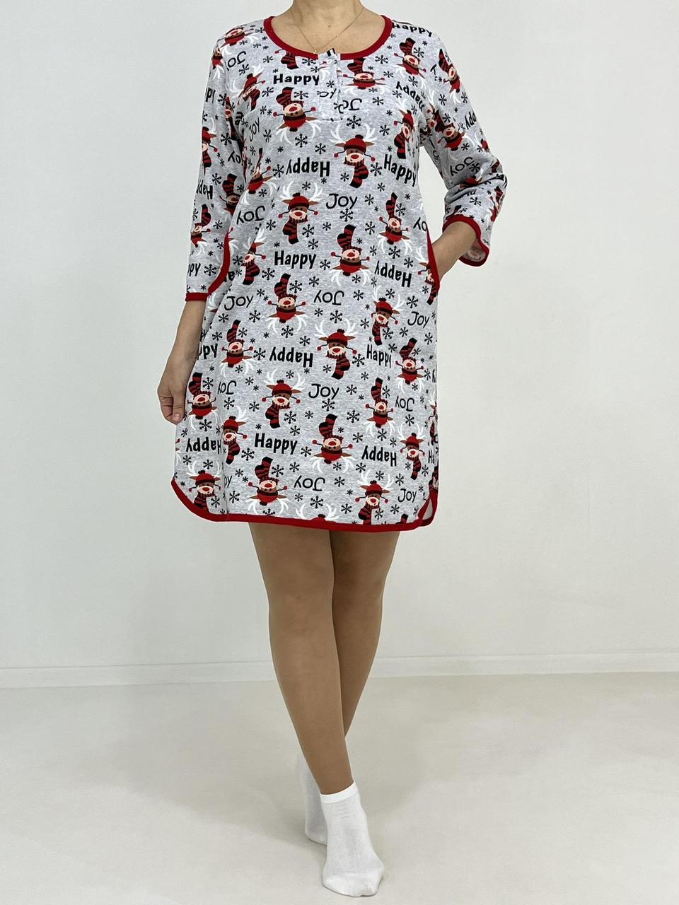 Туніка жіноча Triko Новорічне оленятко 44-46 Різнокольоровий (76378276-1), фото 1