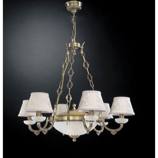 Люстра RECCAGNI ANGELO L 5402/6+2 бронза/білий/damascato