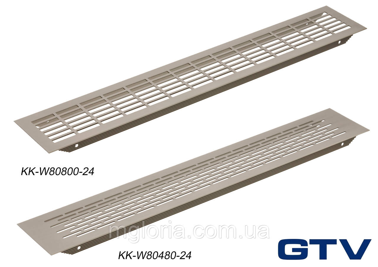 Решітка вентиляційна 480 х 80 мм антрацит