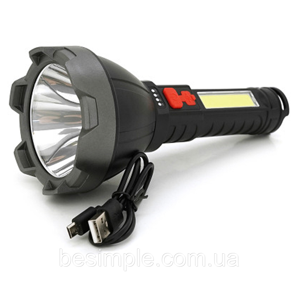 Ліхтарик ручний 4800 м/Ач з USB зарядкою ZJ-05-OSL+COB / Кемпінговий ліхтар / Акумуляторний ліхтар, фото 1
