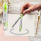 Металевий циркуль у пластиковій упаковці під грифель 0.5 мм 2009 "С" 1-96, фото 4