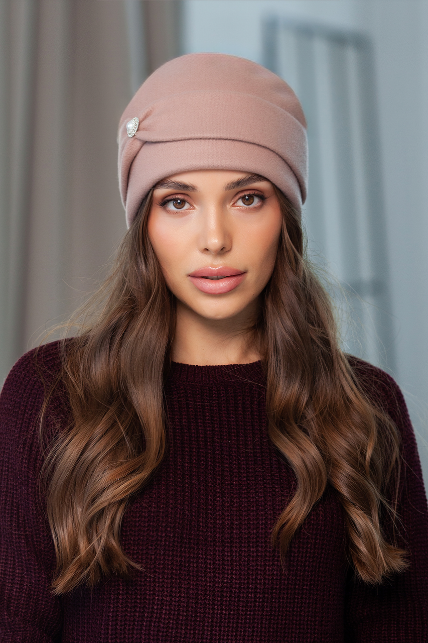 Жіноча шапка з кашеміру "Дебора", колір моко