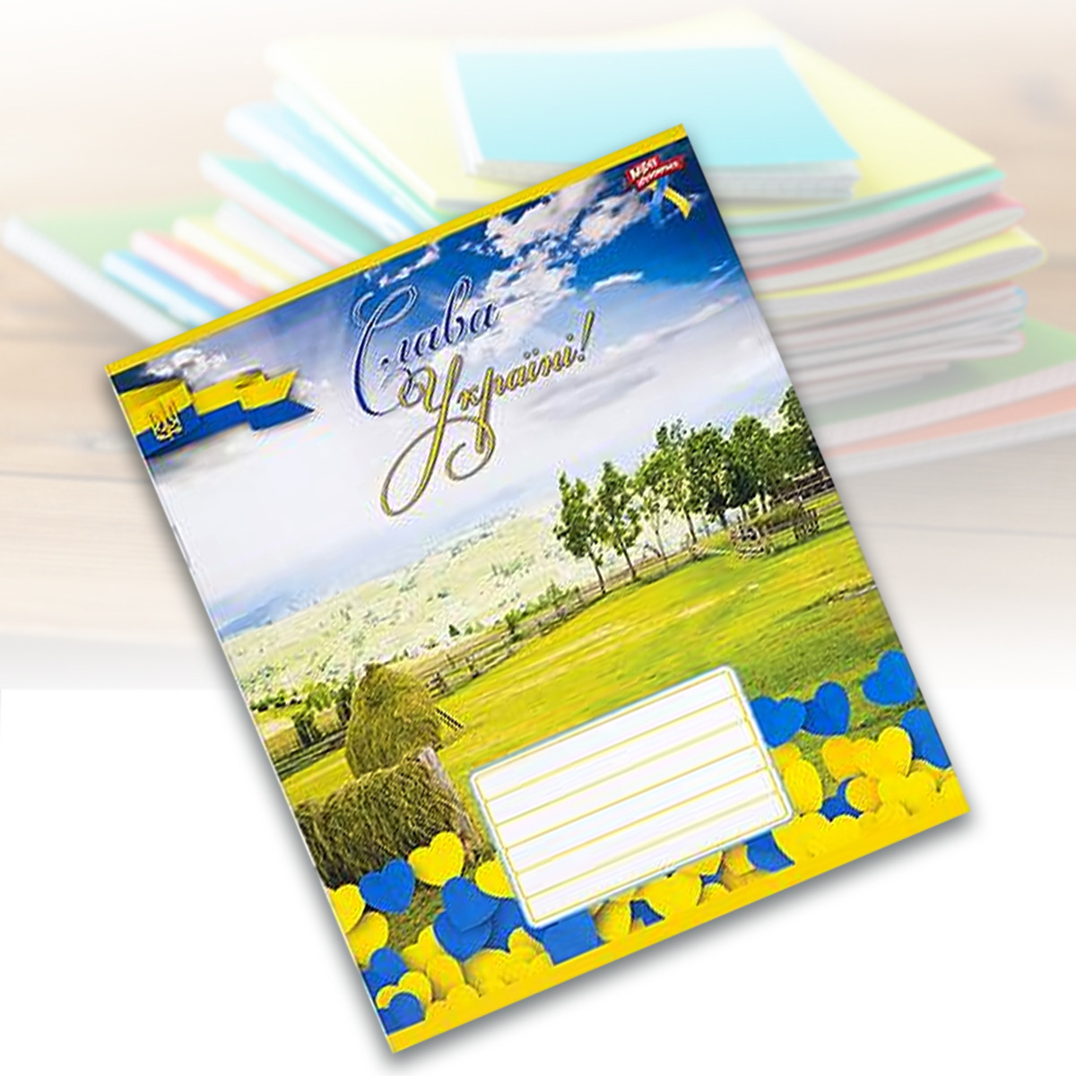 Зошит на 24 аркуші з кольоровою обкладинкою в лінію "Мрії" "mix", фото 1