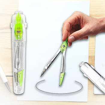 Металевий циркуль у пластиковій упаковці під грифель 0.5 мм 2009 "С" 1-96