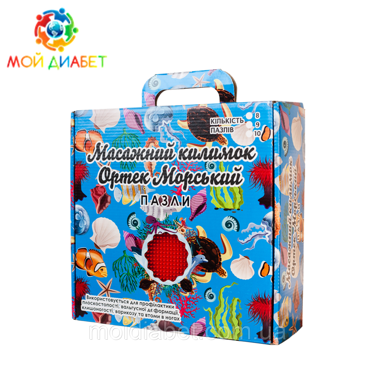 Масажний килимок Ortek Sea Морський 6 пазлів, фото 1