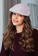 Жіноча кепка з екохутра, колір сірий