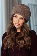Шапка з екохутра "Тедді" Люкс, колір моко