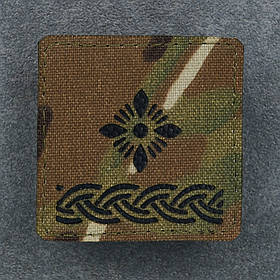 Погон НАТО майор мультикам лазеркат 5.0 х 5.0 см