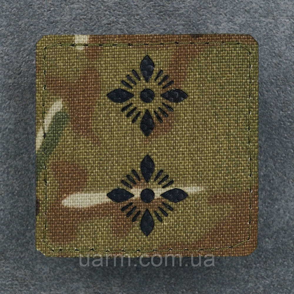 Погон НАТО лейтенант мультикам лазеркат 5.0 х 5.0 см, фото 1
