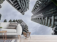 Фотошпалери самоклеюча плівка Oracal збільшення простру вітальні, спальні «Погляд у небо серед хмарочосів», фото 8