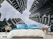 Фотошпалери самоклеюча плівка Oracal збільшення простру вітальні, спальні «Погляд у небо серед хмарочосів», фото 2