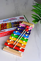 Дерев'яний музичний ксилофон великий у коробці
