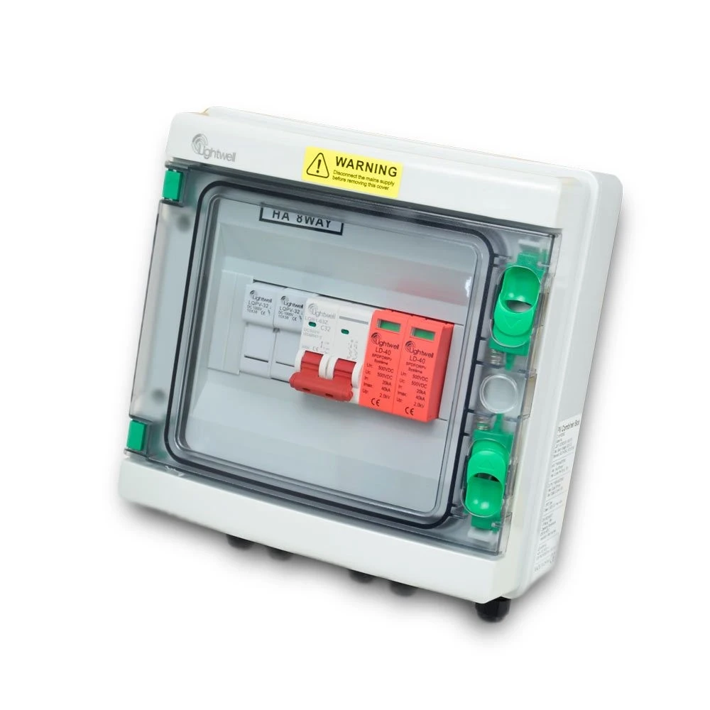 Сонячна PV розподільний щит LQX1/1DC500VB1-1532-PG, DC 500В 1 вхід 1 вихід, з блискавкозахистом, фото 1