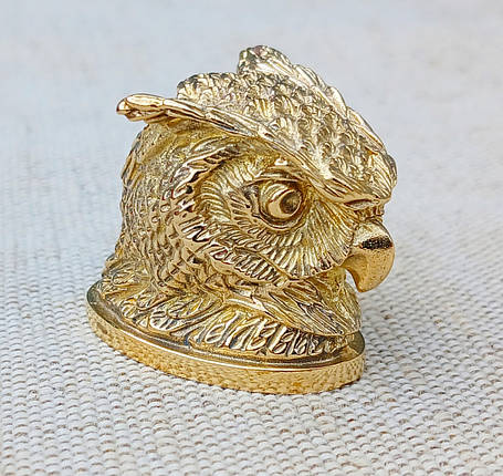 Наверші-тильник бронзовий для ножа "Сова", фото 1