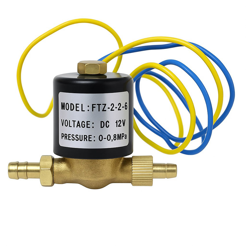 Електромагнітний газовий клапан DC 12 V | соленоїдний для газу, CO₂, аргону, повітря, азоту, гелію, пропану, фото 1