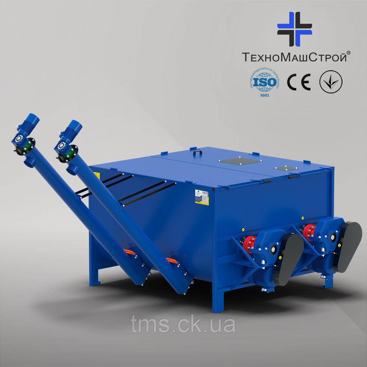 Горизонтальний змішувач ВИХОР-4000 з двома шнеками вивантаження, фото 1