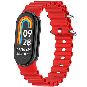 Ремінець Ocean Band для Xiaomi Mi Band 9/8/10 Red